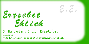 erzsebet ehlich business card